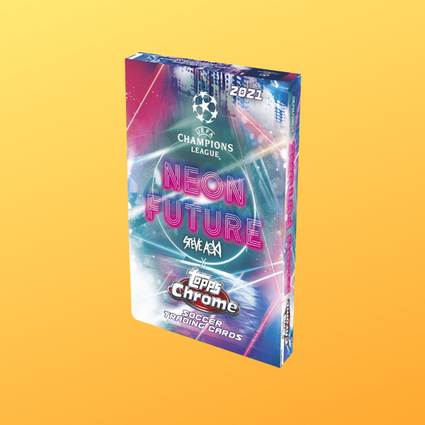 2020-21 Topps UEFA Champions League Chrome Steve Aoki Neon Futures Soccer Hobby Box